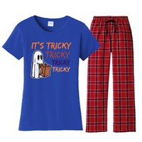 Funny Halloween Boo ItS Tricky Tricky Tricky Gift Women's Flannel Pajama Set