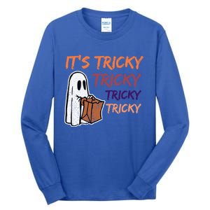 Funny Halloween Boo ItS Tricky Tricky Tricky Gift Tall Long Sleeve T-Shirt