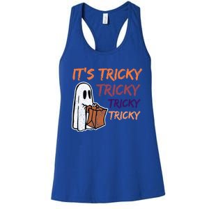 Funny Halloween Boo ItS Tricky Tricky Tricky Gift Women's Racerback Tank