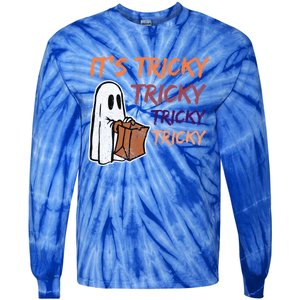 Funny Halloween Boo ItS Tricky Tricky Tricky Gift Tie-Dye Long Sleeve Shirt