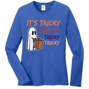 Funny Halloween Boo ItS Tricky Tricky Tricky Gift Ladies Long Sleeve Shirt