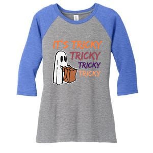 Funny Halloween Boo ItS Tricky Tricky Tricky Gift Women's Tri-Blend 3/4-Sleeve Raglan Shirt