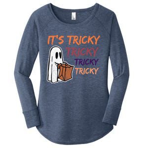 Funny Halloween Boo ItS Tricky Tricky Tricky Gift Women's Perfect Tri Tunic Long Sleeve Shirt