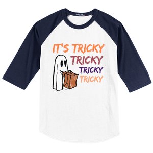 Funny Halloween Boo ItS Tricky Tricky Tricky Gift Baseball Sleeve Shirt