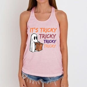 Funny Halloween Boo ItS Tricky Tricky Tricky Gift Women's Knotted Racerback Tank