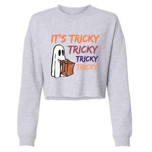 Funny Halloween Boo ItS Tricky Tricky Tricky Gift Cropped Pullover Crew