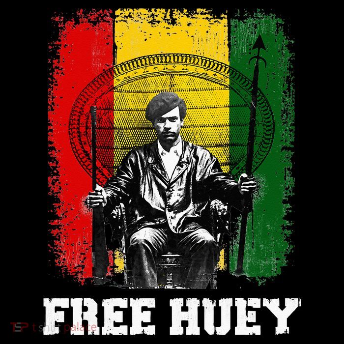 Free Huey Black History & African Roots Afro Empowerment T-Shirt