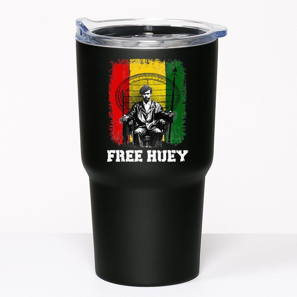 Free Huey Black History & African Roots Afro Empowerment Tumbler