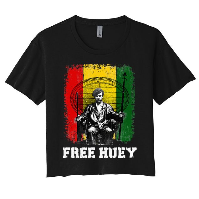 Free Huey Black History & African Roots Afro Empowerment Crop Top