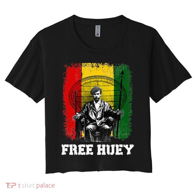 Free Huey Black History & African Roots Afro Empowerment Crop Top