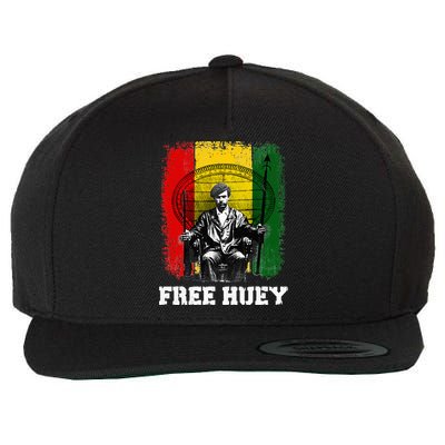 Free Huey Black History & African Roots Afro Empowerment Wool Snapback Cap