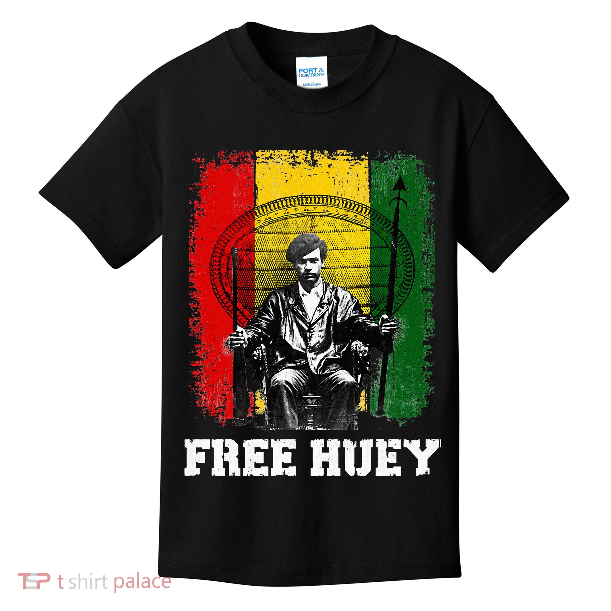 Free Huey Black History & African Roots Afro Empowerment Kids T-Shirt