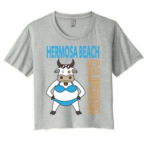 Funny Hermosa Beach Vacation Family Trip Gift Women's Crop Top Tee