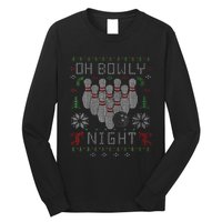 Festive Holiday Bowling Sweater Fun and Quirky Design Long Sleeve Shirt