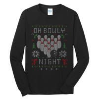 Festive Holiday Bowling Sweater Fun and Quirky Design Tall Long Sleeve T-Shirt