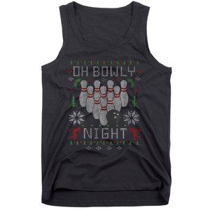 Festive Holiday Bowling Sweater Fun and Quirky Design Tank Top