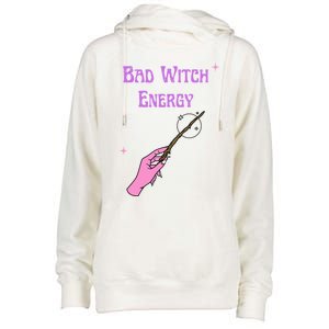 Funny Halloween Bad Witch Energy Cool Design Gift Womens Funnel Neck Pullover Hood