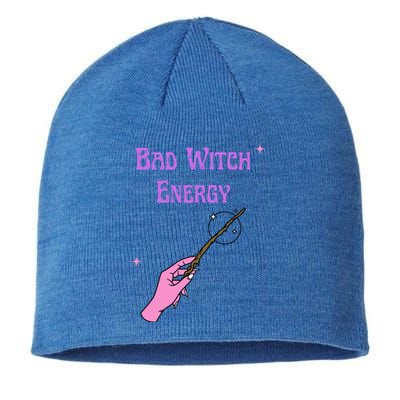 Funny Halloween Bad Witch Energy Cool Design Gift Sustainable Beanie