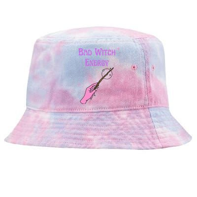 Funny Halloween Bad Witch Energy Cool Design Gift Tie-Dyed Bucket Hat