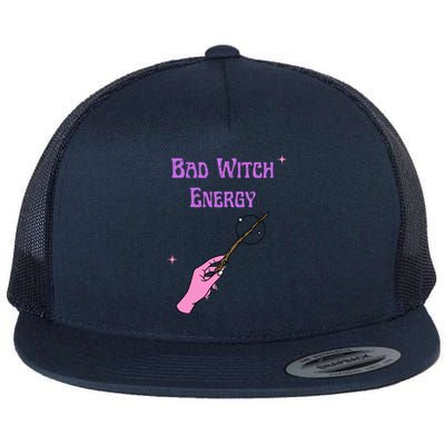 Funny Halloween Bad Witch Energy Cool Design Gift Flat Bill Trucker Hat