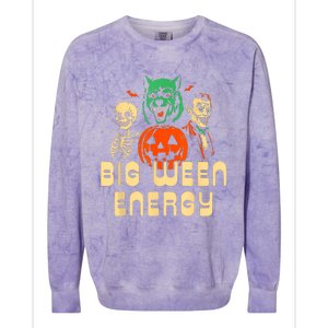 Funny Halloween Big Ween Energy Colorblast Crewneck Sweatshirt