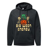 Funny Halloween Big Ween Energy Performance Fleece Hoodie