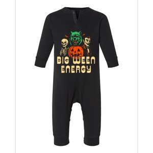 Funny Halloween Big Ween Energy Infant Fleece One Piece