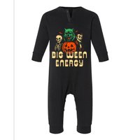 Funny Halloween Big Ween Energy Infant Fleece One Piece