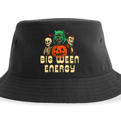 Funny Halloween Big Ween Energy Sustainable Bucket Hat