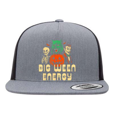 Funny Halloween Big Ween Energy Flat Bill Trucker Hat