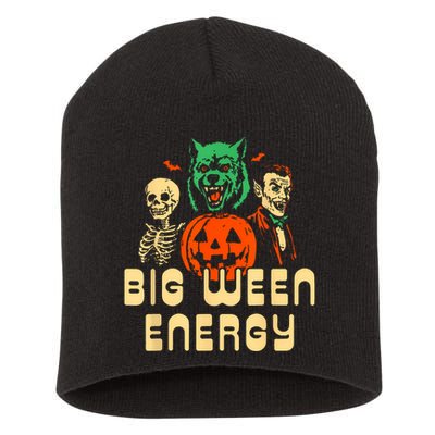 Funny Halloween Big Ween Energy Short Acrylic Beanie