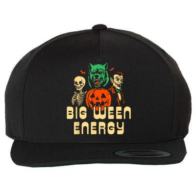 Funny Halloween Big Ween Energy Wool Snapback Cap