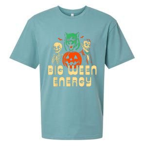 Funny Halloween Big Ween Energy Sueded Cloud Jersey T-Shirt