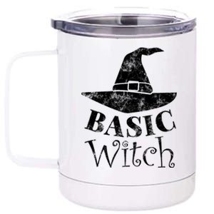 Funny Halloween Basic Witch Lazy Last Minute Costume Gift 12 oz Stainless Steel Tumbler Cup