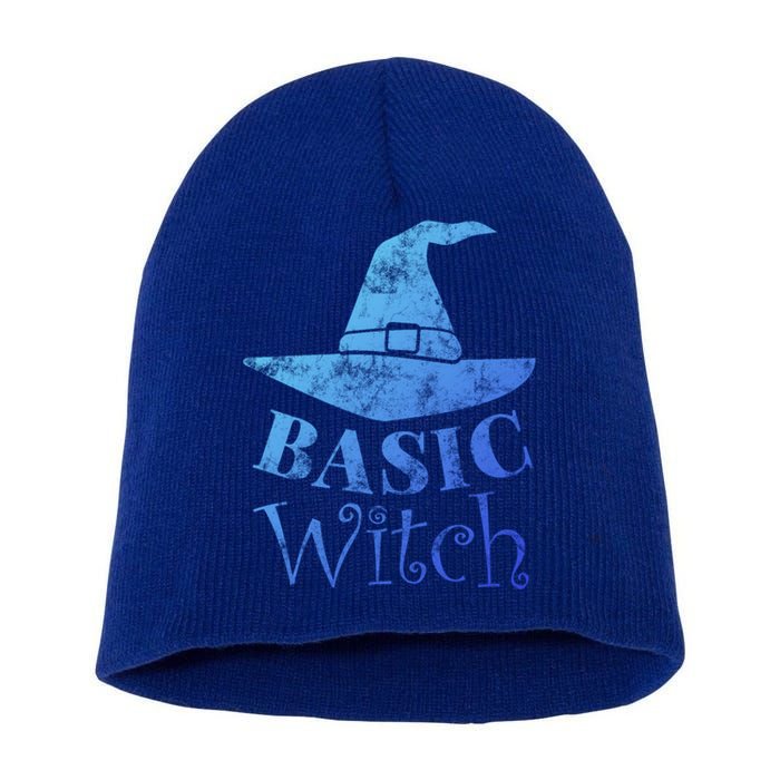 Funny Halloween Basic Witch Lazy Last Minute Costume Gift Short Acrylic Beanie