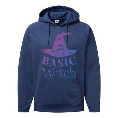 Funny Halloween Basic Witch Lazy Last Minute Costume Gift Performance Fleece Hoodie