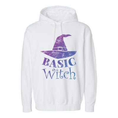 Funny Halloween Basic Witch Lazy Last Minute Costume Gift Garment-Dyed Fleece Hoodie