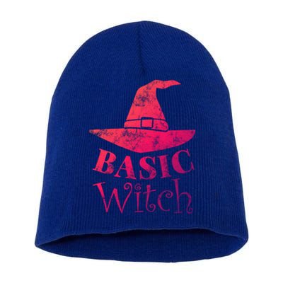 Funny Halloween Basic Witch Lazy Last Minute Costume Gift Short Acrylic Beanie