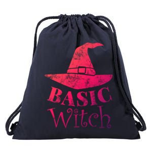 Funny Halloween Basic Witch Lazy Last Minute Costume Gift Drawstring Bag