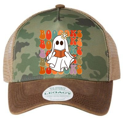 Funny Halloween Booooks Cute Book Lover Ghost Legacy Tie Dye Trucker Hat