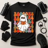 Funny Halloween Booooks Cute Book Lover Ghost Cooling Performance Crew T-Shirt