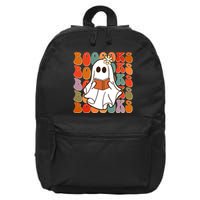 Funny Halloween Booooks Cute Book Lover Ghost 16 in Basic Backpack