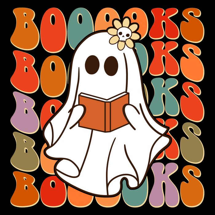 Funny Halloween Booooks Cute Book Lover Ghost 16 in Basic Backpack