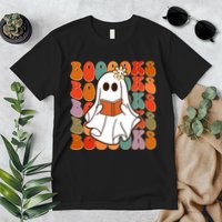 Funny Halloween Booooks Cute Book Lover Ghost Premium T-Shirt