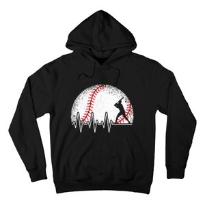 Funny Heartbeat Baseball Player Gift Hoodie