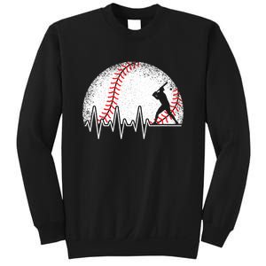 Funny Heartbeat Baseball Player Gift Sweatshirt