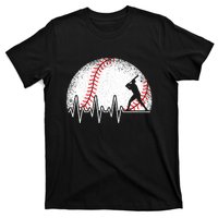 Funny Heartbeat Baseball Player Gift T-Shirt