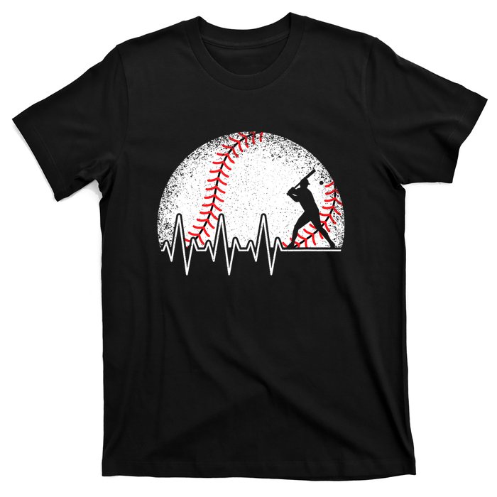 Funny Heartbeat Baseball Player Gift T-Shirt