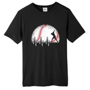 Funny Heartbeat Baseball Player Gift Tall Fusion ChromaSoft Performance T-Shirt