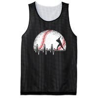 Funny Heartbeat Baseball Player Gift Mesh Reversible Basketball Jersey Tank